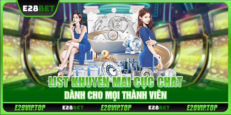 List khuyến mãi cực chất dành cho mọi thành viên