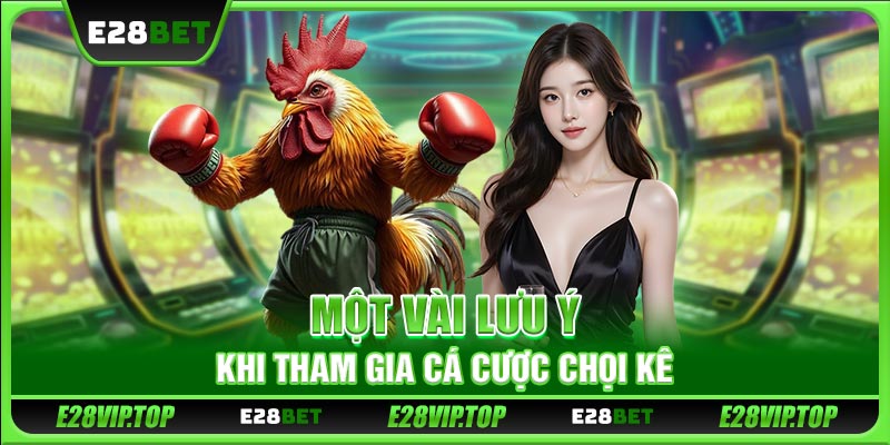 Một vài lưu ý khi tham gia cá cược chọi kê